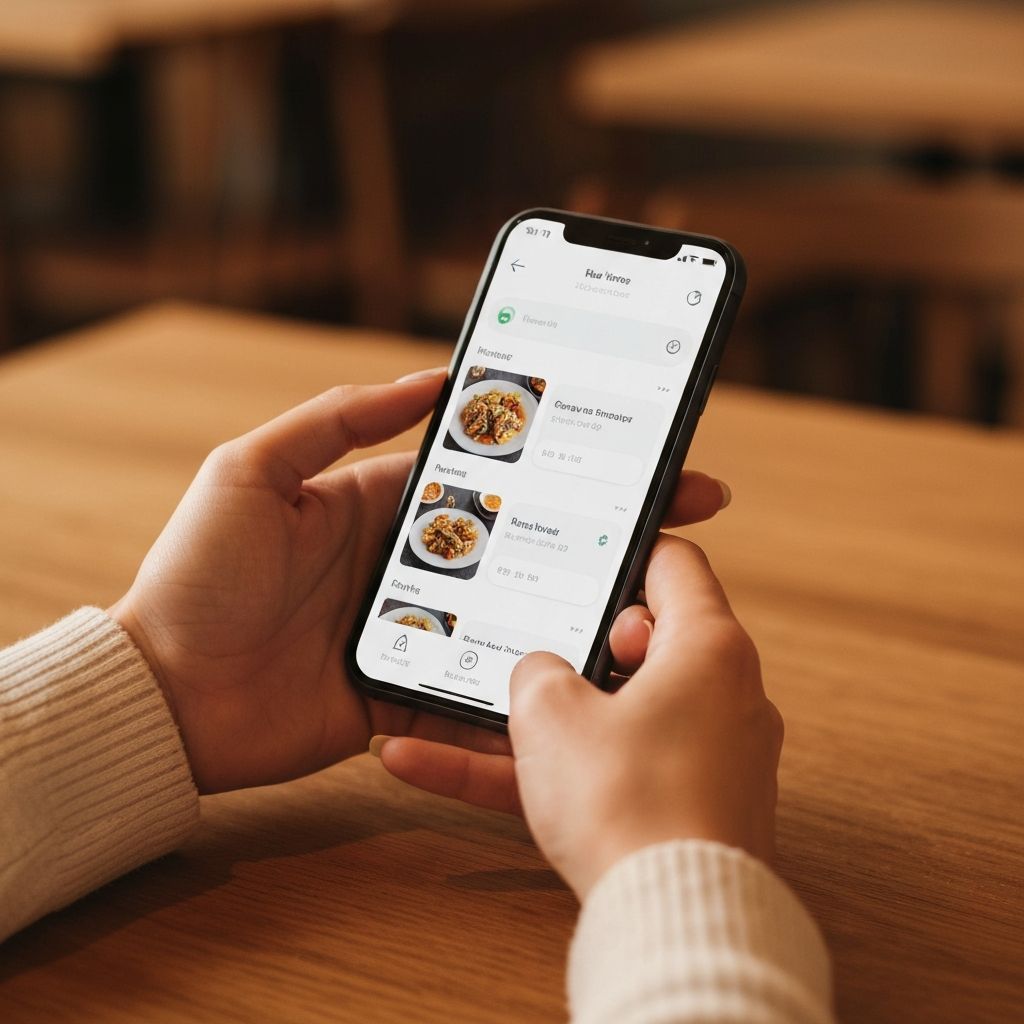 App CamareroYa en un smartphone mostrando el asistente de IA